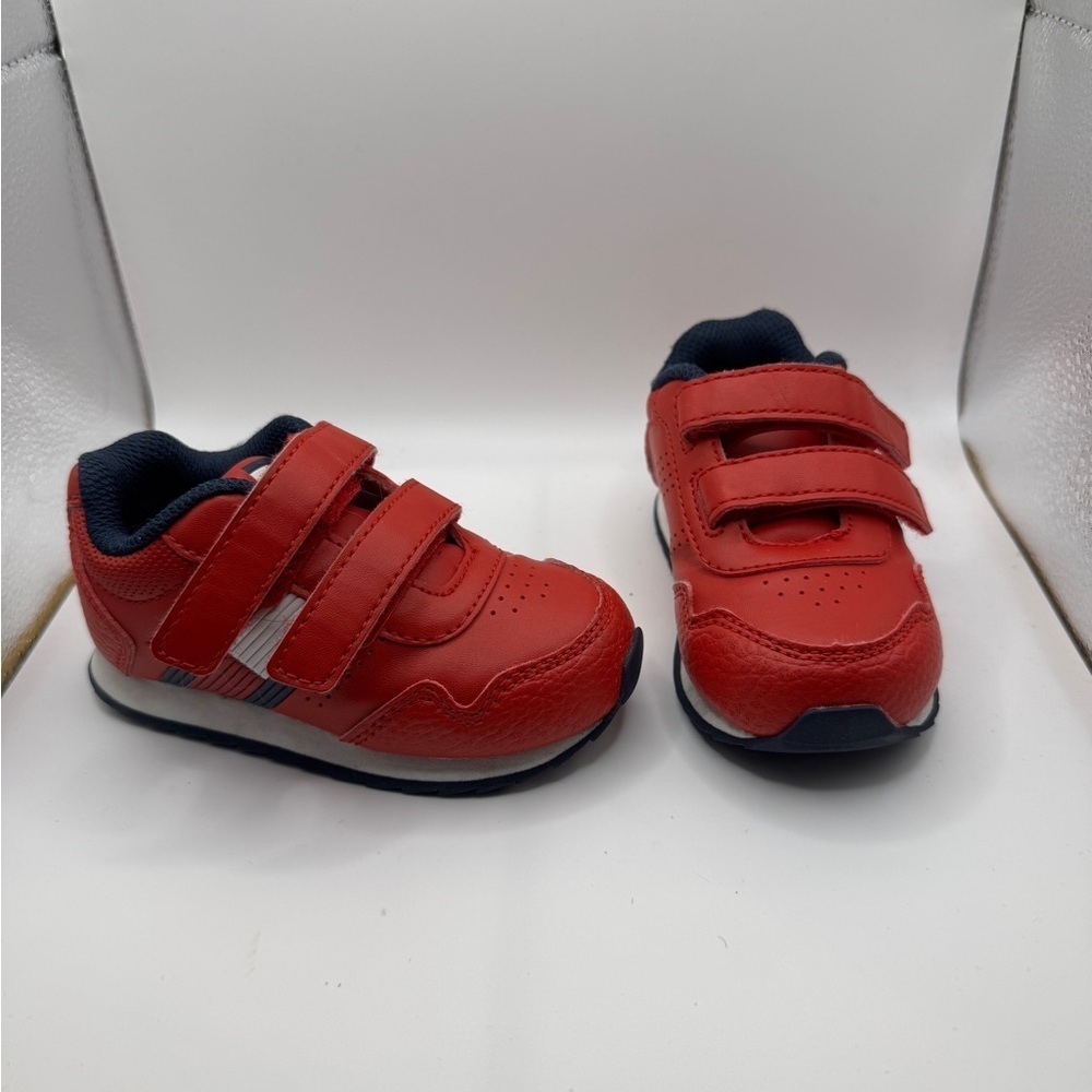 Tommy Hilfiger Toddler Boys Size 5 Red White Blue Kids Velcro Sneakers